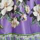 Piero Moretti Gardenia Print Silk Dress Lilac