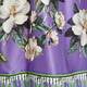 Piero Moretti Gardenia Print Silk Dress Lilac