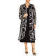 Piero Moretti Abstract Print Duster Coat Black and White