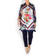 PIERO MORETTI SCARF PRINT LONG SHIRT