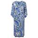 PIERO MORETTI BLUE PRINT MAXI KAFTAN-DRESS