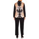 Piero Moretti Printed Silk Shirt Black and Camel