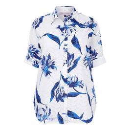 PIERO MORETTI PRINTED BRODERIE ANGLAIS SHIRT - Plus Size Collection