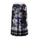 Piero Moretti Velvet Printed Skirt Blue and Silver 