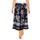 Piero Moretti Velvet Printed Skirt Blue and Silver 