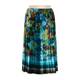 Piero Moretti Velvet Printed Skirt Blue and Green