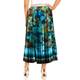 Piero Moretti Velvet Printed Skirt Blue and Green