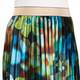 Piero Moretti Velvet Printed Skirt Blue and Green