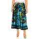 Piero Moretti Velvet Printed Skirt Blue and Green