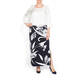 PIERO MORETTI STRETCH JERSEY PRINT SKIRT NAVY