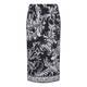 PIERO MORETTI BLACK AND WHITE PAISLEY PRINTED JERSEY SKIRT 