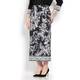 PIERO MORETTI BLACK AND WHITE PAISLEY PRINTED JERSEY SKIRT 