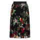 Piero Moretti Pleated Printed Skirt Black