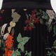 Piero Moretti Pleated Printed Skirt Black