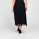 Piero Moretti Mesh Pleated Skirt Black 