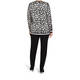 PIERO MORETTI NAVY EMBELLISHED ANIMAL PRINT SWEATER