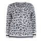 PIERO MORETTI GREY EMBELLISHED ANIMAL PRINT SWEATER