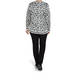 PIERO MORETTI GREY EMBELLISHED ANIMAL PRINT SWEATER