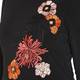 PIERO MORETTI PRINT ORANGE JERSEY FLORAL APPLIQUE TOP 