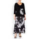 PIERO MORETTI ELASTICATED WAIST BLACK AND WHITE SKIRT 