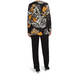 PIERO MORETTI PRINTED EMBELLISHED TOP OCHRE