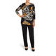 PIERO MORETTI PRINTED EMBELLISHED TOP OCHRE