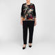 Piero Moretti Silk Insert Printed Merino Wool Sweater