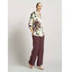 PIERO MORETTI BORDEAUX LINEN TROUSER