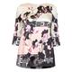 PIERO MORETTI PRINTED SILK SATIN TUNIC 