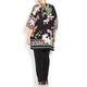 PIERO MORETTI SILK BLEND FLORAL TUNIC