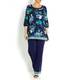 PIERO MORETTI floral print navy TUNIC