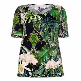 PIERO MORETTI TROPICAL PRINT STRETCH JERSEY TUNIC - Plus Size Collection