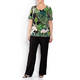 PIERO MORETTI TROPICAL PRINT STRETCH JERSEY TUNIC