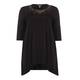 PIERO MORETTI black embellished neckline Tunic