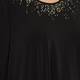 PIERO MORETTI black embellished neckline Tunic