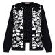 Piero Moretti Knitted Intarsia Twinset Black and White