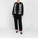 Piero Moretti Knitted Intarsia Twinset Black and White