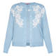 Piero Moretti Merino Applique Twinset Pale Blue