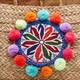 PRANELLA straw BAG with beads and pom poms