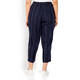 QNEEL STRIPE PULL ON TROUSER NAVY