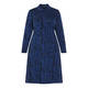 QNEEL PRINT DRESS ROYAL BLUE 