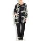 BEIGE LABEL PAINT STROKE PRINT LONG JACKET 