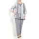 BEIGE LABEL STRIPE CHEESECLOTH LINEN JACKET
