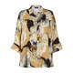 BEIGE KIMONO SLEEVE PRINT SHIRT