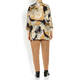 BEIGE KIMONO SLEEVE PRINT SHIRT