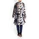 QNEEL ABSTRACT ZEBRA OVERSIZE GEORGETTE SHIRT 