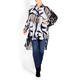 QNEEL ABSTRACT ZEBRA OVERSIZE GEORGETTE SHIRT 