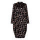 ALEMBIKA GIRAFFE PRINT SHIRT COLLAR DRESS