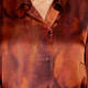 QNEEL FLARED SHIRT COGNAC 