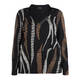 BEIGE ABSTRACT PRINT TOP BLACK